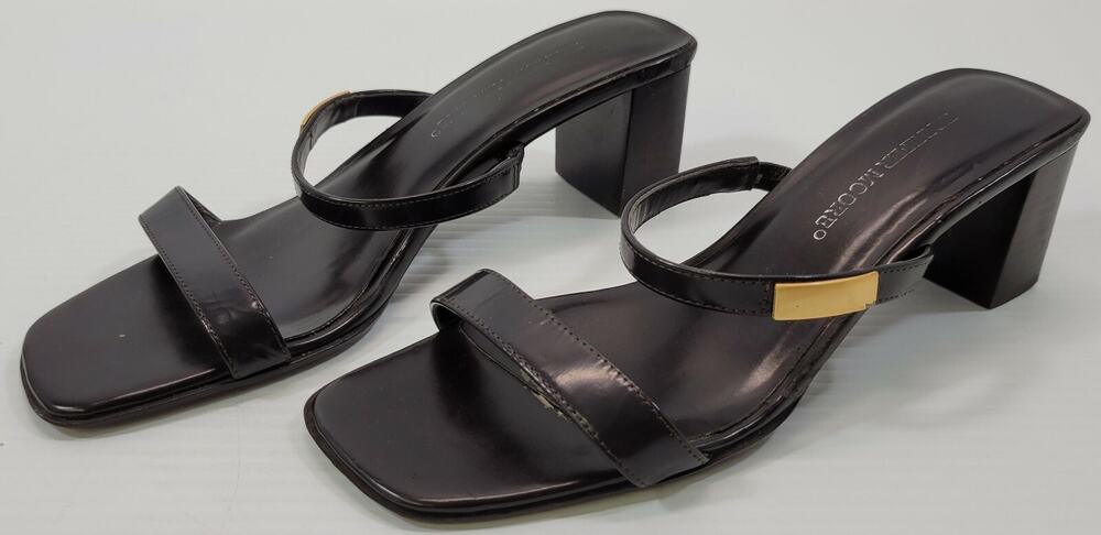 Jennifer Moore Women's Strappy Brown Leather Heels Size 6M
